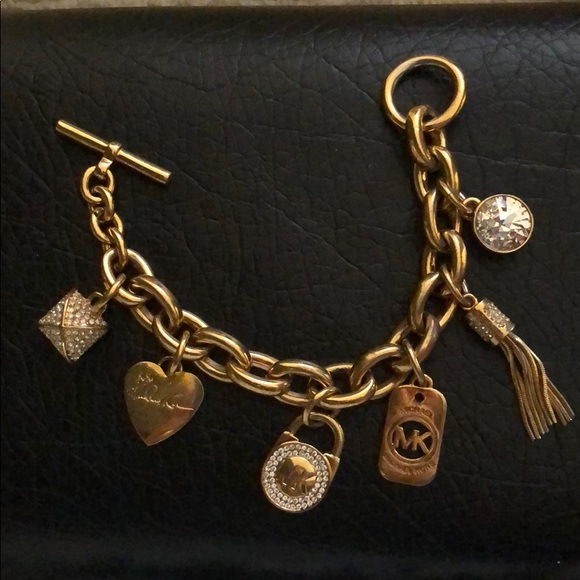 michael kors gold charm bracelet